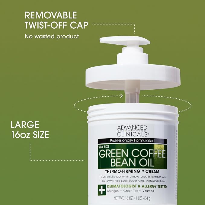 Advanced Clinicals Unscented Collagen Body Cream & Face Moisturizer + Green - Image 3