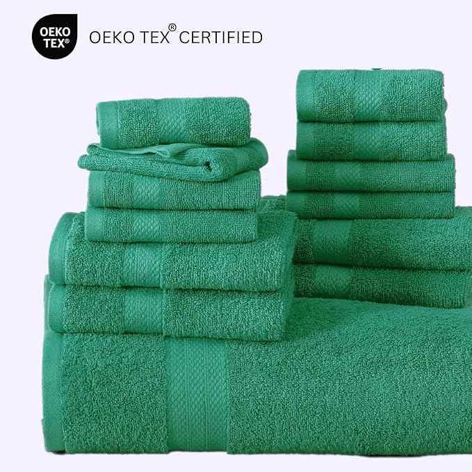 LANE LINEN 100% Ring Spun Cotton Premium Bath Towel Set, 8 Washcloths, 6 Hand - Image 7