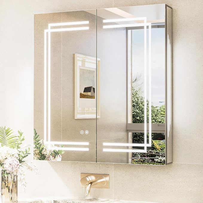 TokeShimi 30x32 Bathroom Mirror Medicine Cabinet by RefinedBathroomAccessories