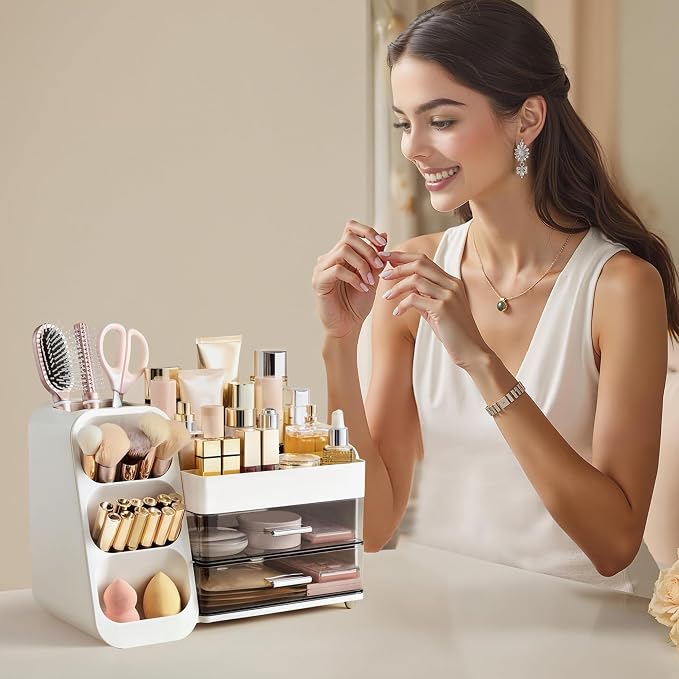 HBlife Makeup Organizer with Brush Holder - Image 6
