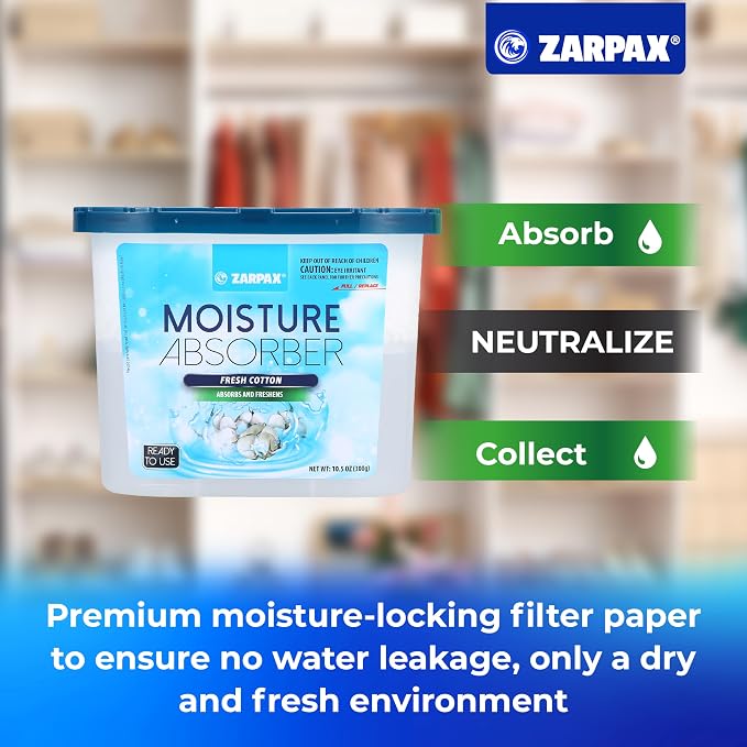 Moisture Absorber Fresh Cotton 10.5 oz/300g | Removes Moisture, Damp & Humidity - Image 7