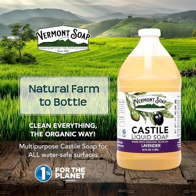 Vermont Castile Soap Lavender, Gentle Liquid Soap - Image 2