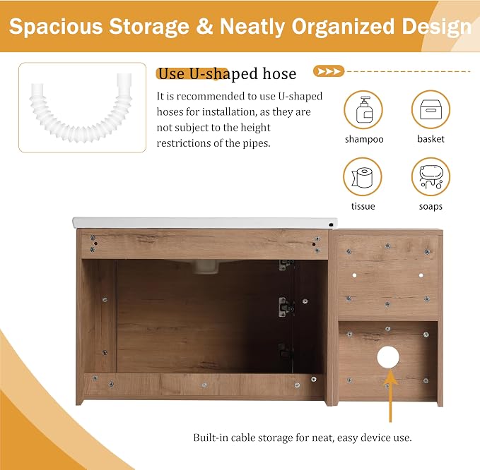 40 Inch Wall-Mounted Vanity - Image 6