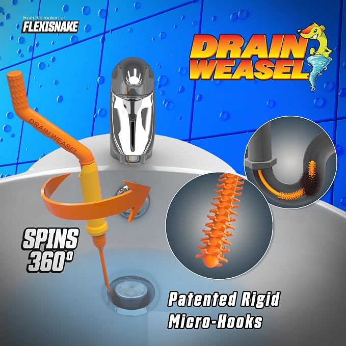FlexiSnake Pro Drain Weasel Sink Snake Cleaner - Image 2