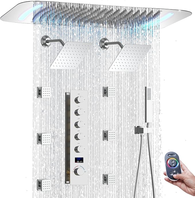 Shower System 16X26 inch Ceiling Mounted Shower Faucet Set by KATAIS