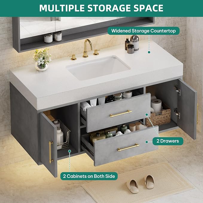YITAHOME 48 Inch Floating Vanity - Image 3