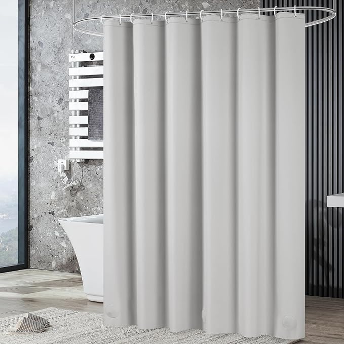 UFRIDAY Grey Shower Curtain Liner Premium PEVA 48 x78 inch, Heavy Duty Shower - Image 7