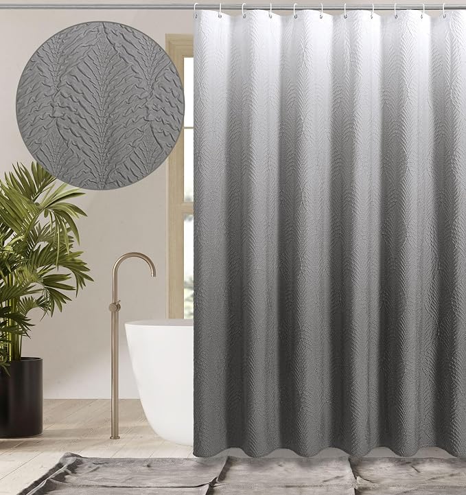 Gibelle Ombre Grey Shower Curtain by Gibelle