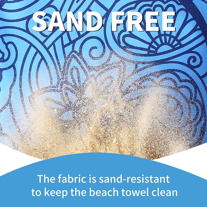4 Pack Lightweight Thin Beach Towel Oversized 71"x32" Big Extra Large - Image 5