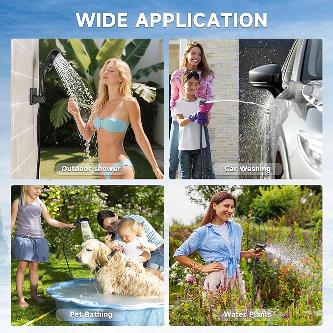 Portable Shower for Camping, Rechargeable Camping Shower Pump - Image 5