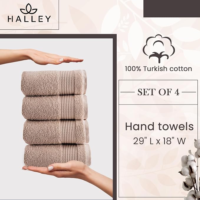 Halley Turkish Cotton Towels Super Soft Quick Absorbent 100% Cotton Towels - Image 6