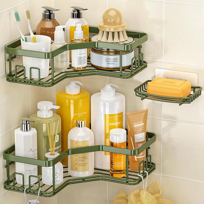 MAXIFFE 3 Pack X-Large Corner Shower Caddy by MAXIFFE