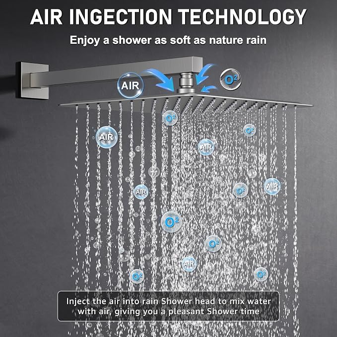 Iriber 12-Inch Rainfall Shower System - Image 5