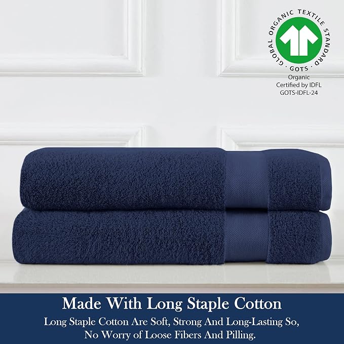 Delara Organic Cotton Luxuriously Plush Hand Towel Pack of 2 | GOTS & OEKO-TEX - Image 3