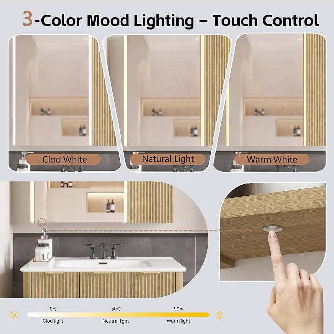 Lighted Bathroom Medicine Cabinet - Image 4