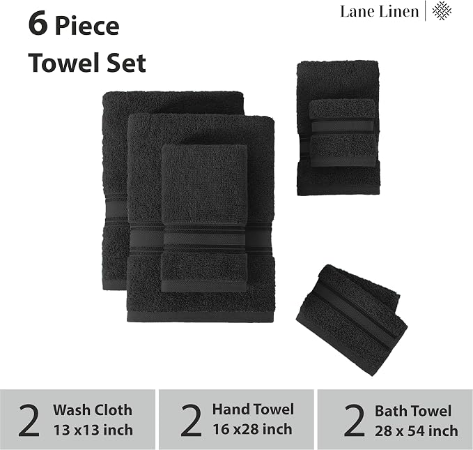 LANE LINEN Luxury Bath Towels Set - Image 3