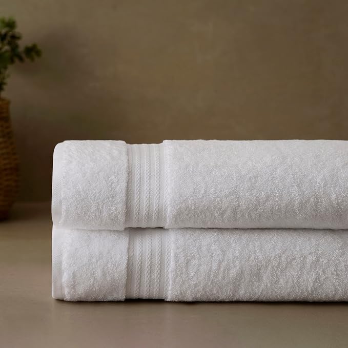 Fabdreams 100% Organic Cotton Bath Sheet Set of 2 700 GSM Oversized Towels by Fabdreams