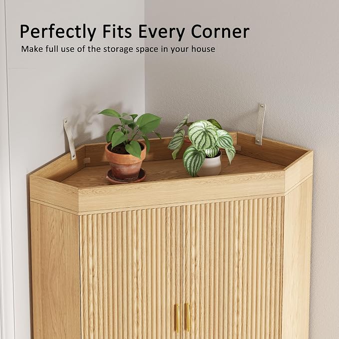 70.3'' Corner Cabinet, Corner Kitchen Pantry - Image 4