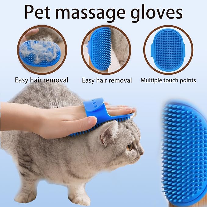 6PCS Pet Grooming Gloves |Pet Bath Brush|Pet Washing Gloves|Dog Bath - Image 5
