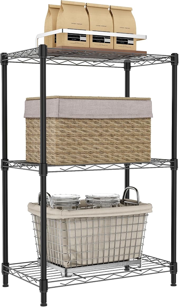 IZEUK 3 Tier Metal Wire Shelving Rack Storage Shelves by IZEUK
