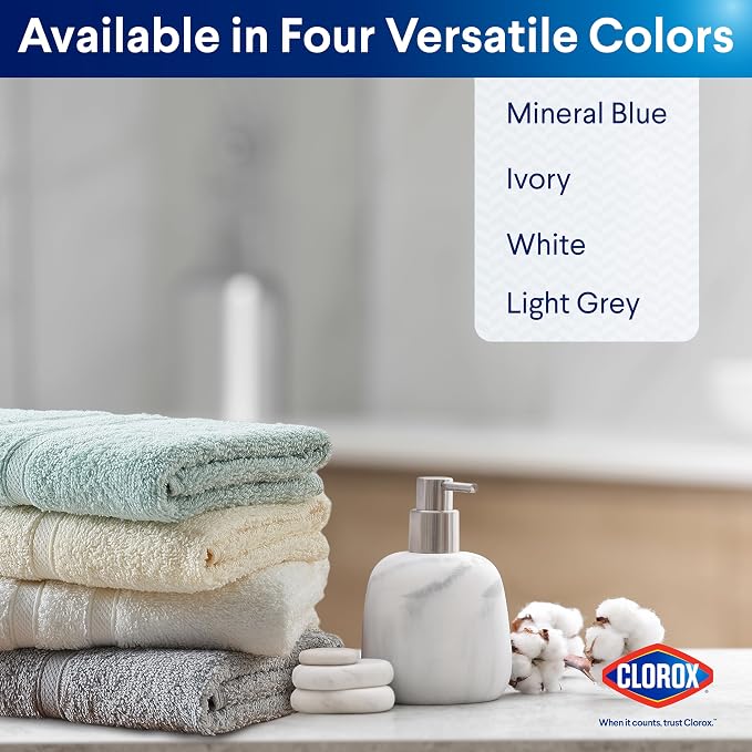 CLOROX Bleach Friendly Towels, Quick Dry, 100% Cotton Hand Towels, Highly - Image 7