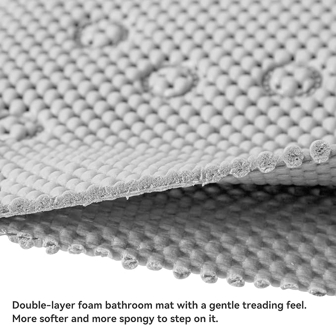 Double Layer Foam Non Slip Bathtub Mat 37x17in, More Comfortable and Thicker - Image 2