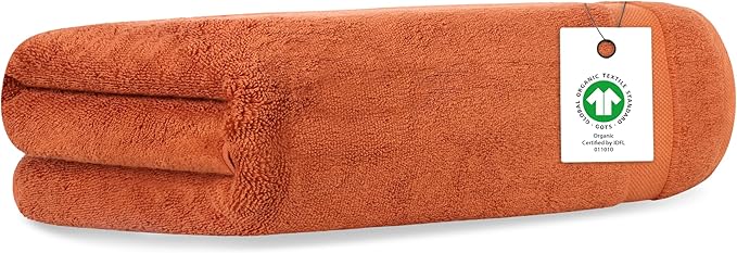 Delara Organic Cotton Luxuriously Plush Bath Towel | GOTS & OEKO-TEX Certified by Delara