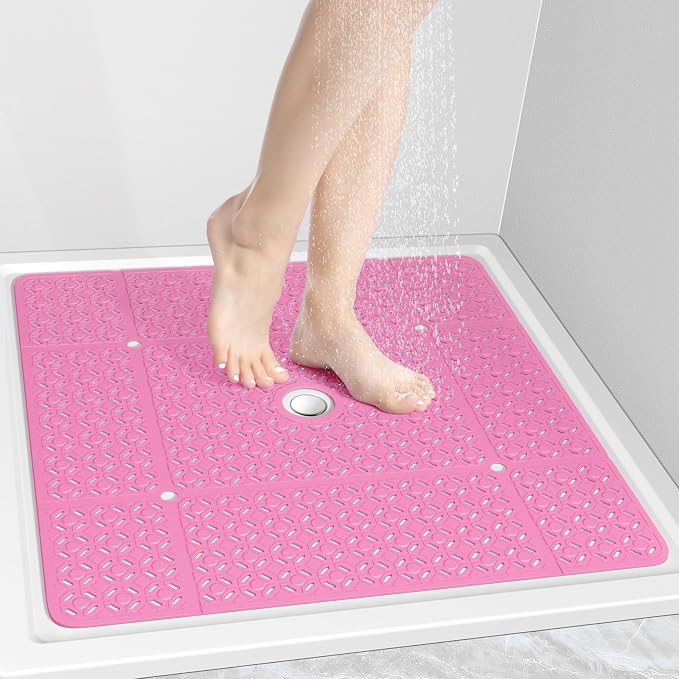 OTHWAY Square Shower Mat, TPE Anti Slip Shower mat by OTHWAY