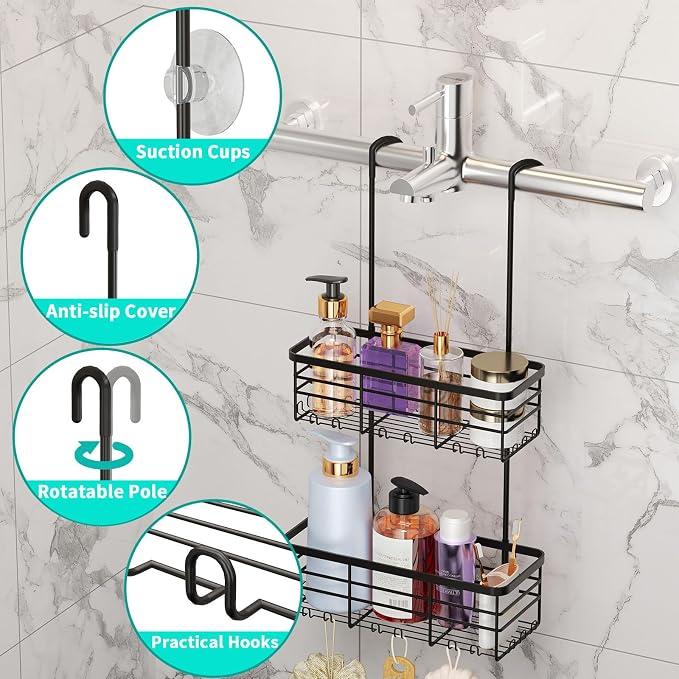 HapiRm Hanging Shower Caddy Organizer - Image 2