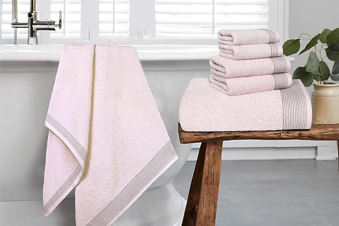 Belizzi Home 100% Cotton Ultra Soft 6 Pack Towel Set, Contains 2 Bath Towels - Image 5