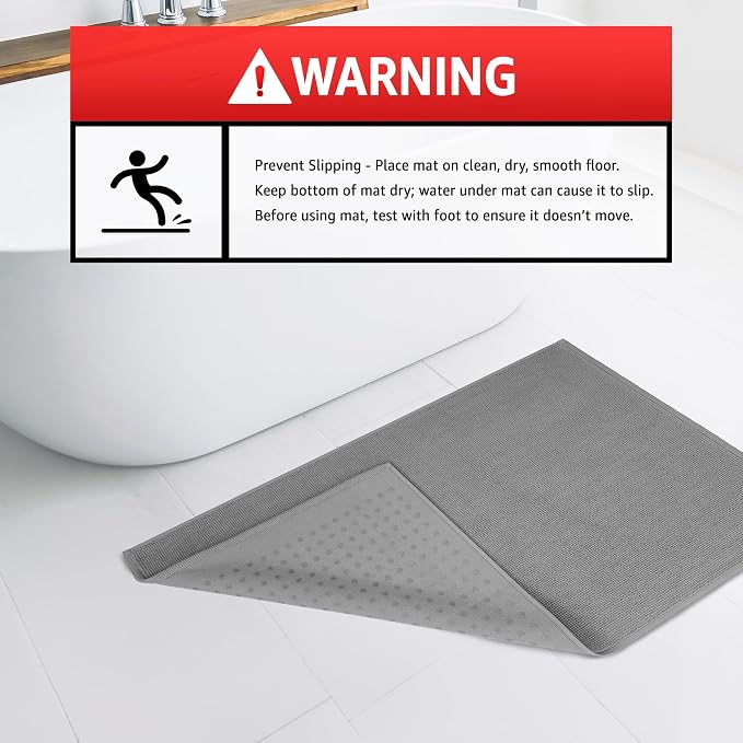 American Soft Linen Bath Rug, 20 in 34 in 100% Cotton Bath Mats Rugs - Image 4