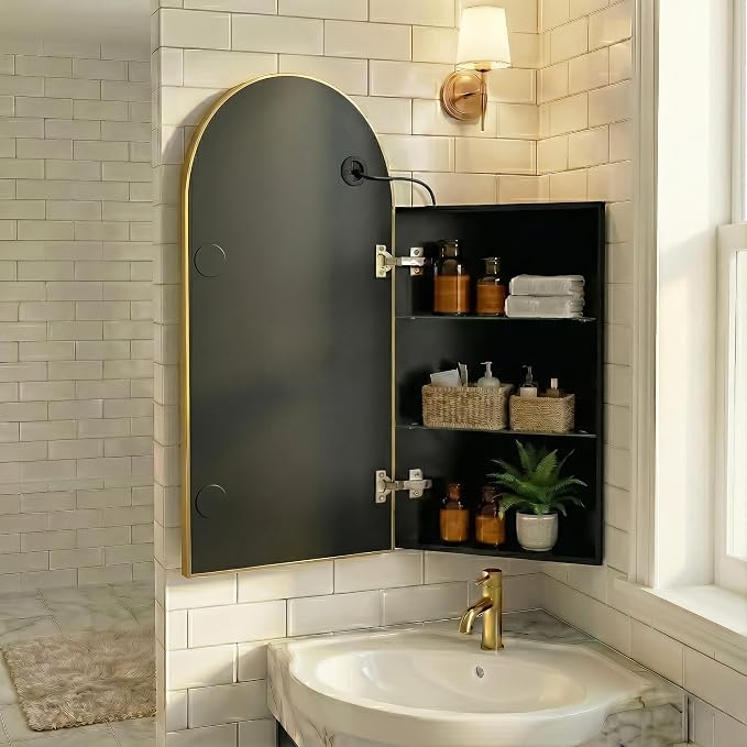 LED Corner Medicine Cabinet - Image 8