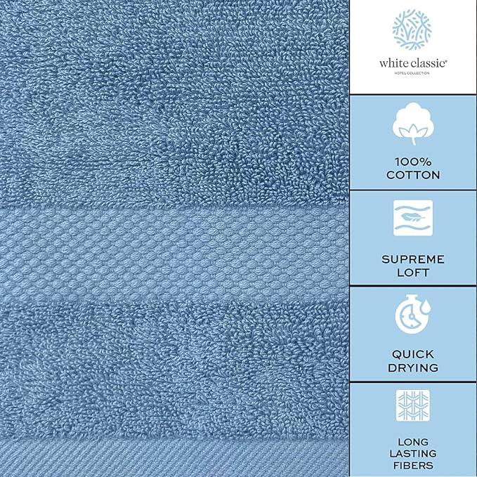 White Classic Luxury Soft Bath Sheet Towels - Image 7