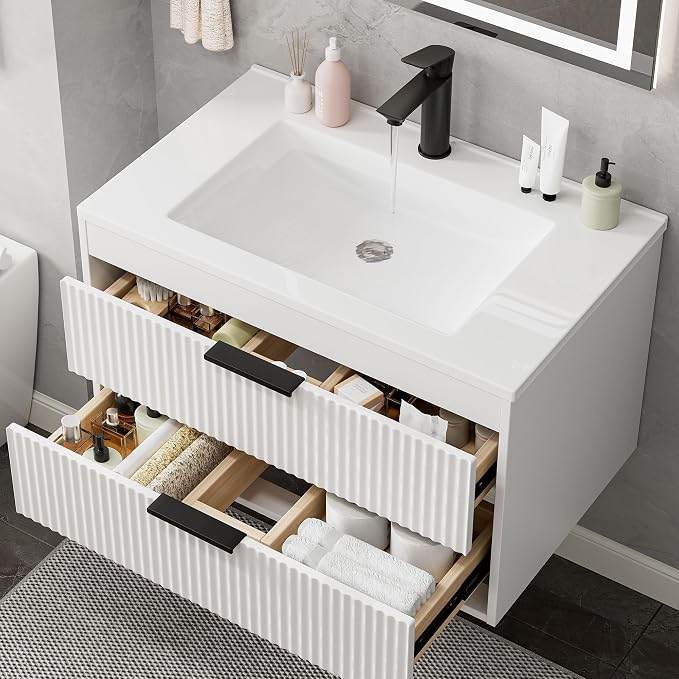 30 Inches Modern MDF Bathroom Vanity - Image 7