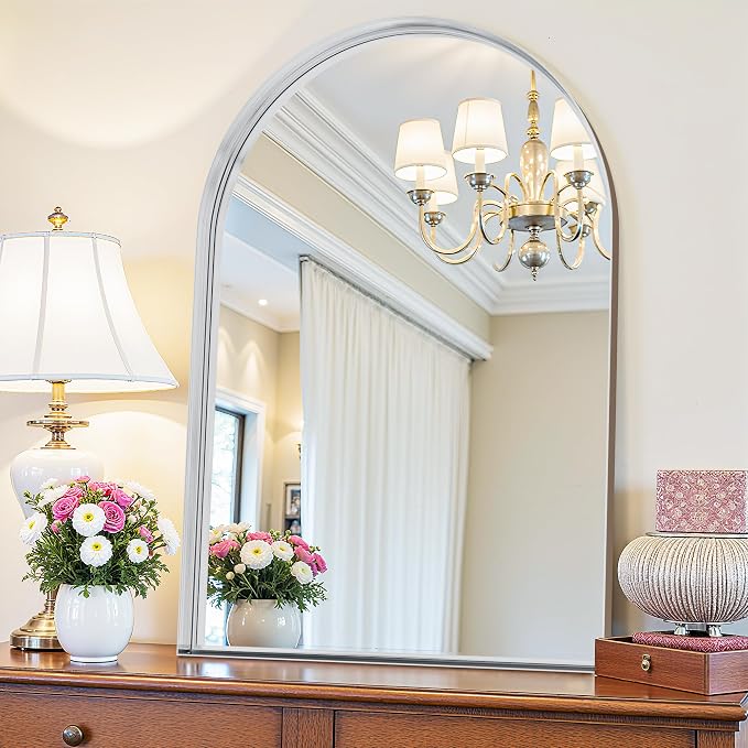 Arched Mirror 22"x30", Bathroom Mirror, Wall Mounted Vanity Mirror - Image 9