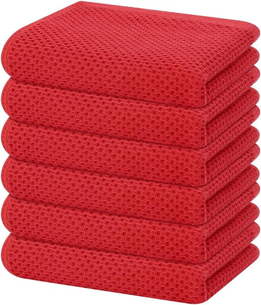 Homaxy 100% Cotton Waffle Weave Kitchen Dish Towels, Ultra Soft Absorbent Quick by Homaxy
