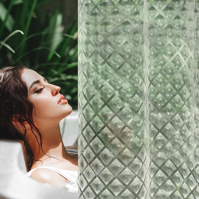 UFRIDAY 75 inch Long Plastic Clear Shower Curtain Liner, Waterproof Shower - Image 6