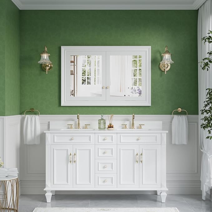 WELLFOR 48"x 32" Bathroom Medicine Cabinet - Image 8
