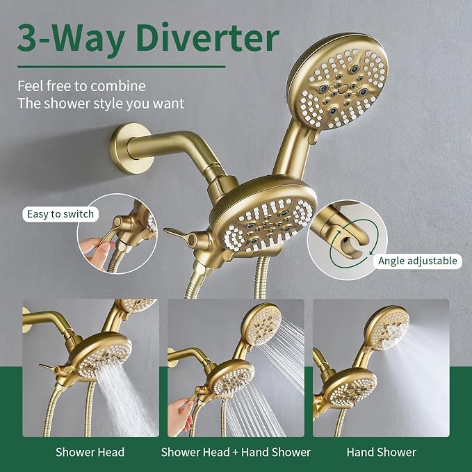 2 Handles Tub Shower Faucet Set Shower System - Image 3