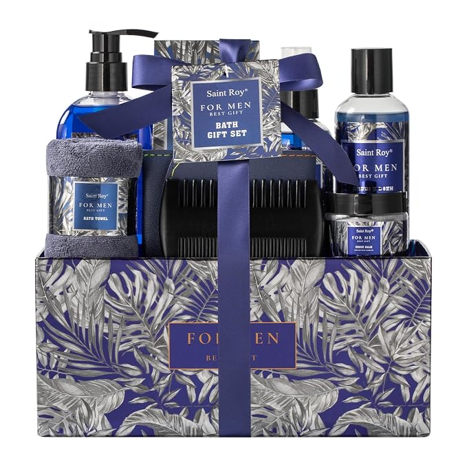 Fathers Day Christmas Gift Baskets, Birthday Gifts Spa Kit by SaintRoy