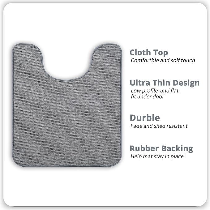 Toilet Rugs U Shaped Bathroom Rug, Machine Washable Non Slip Quick Dry Super - Image 2