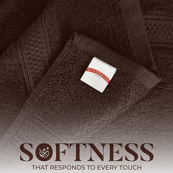 RIVERSIDE 100% Ring Spun Cotton Large Bath Towels Set of 4, 27 x 54 Inches – - Image 6
