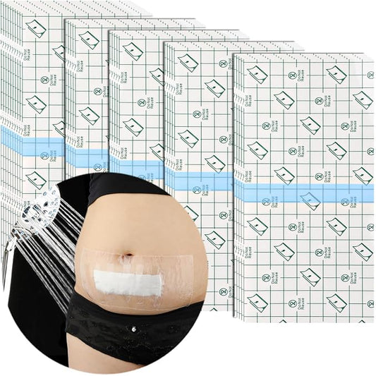 50 Pcs Waterproof Shower Protector Bandage | 6x10 Inch Large Wounds Showering by Unknown