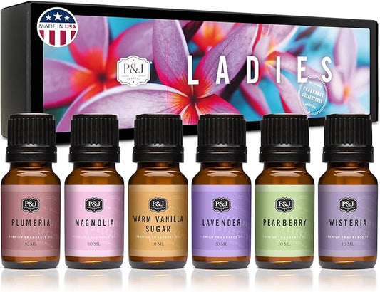 P&J Trading Fragrance Oil Ladies Set | Pearberry, Warm Vanilla Sugar, Wisteria by PJTrading