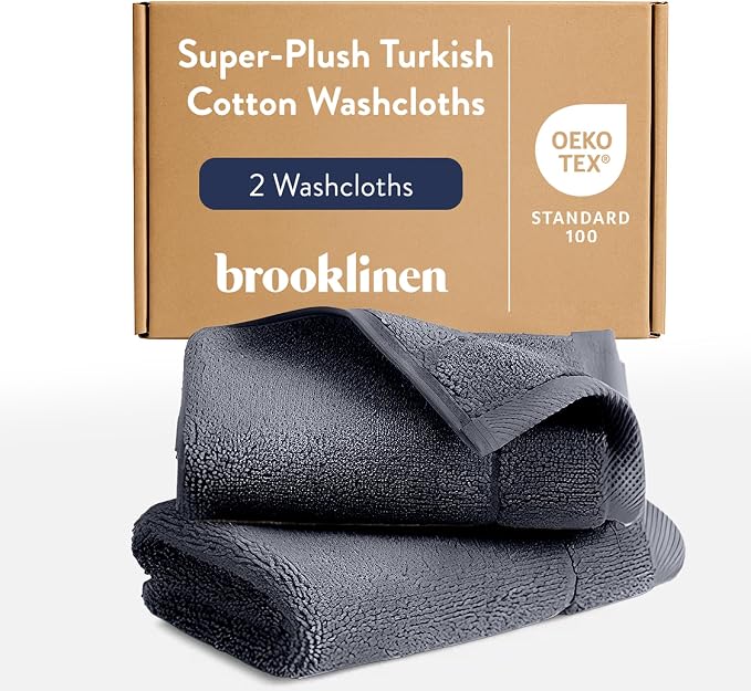 Brooklinen Super-Plush Turkish Cotton Washcloths by Brooklinen