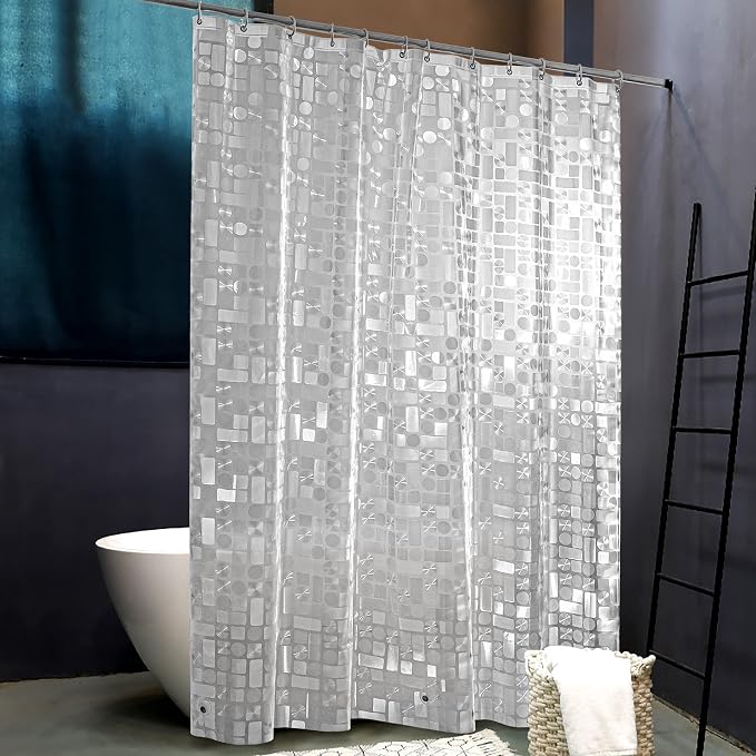 NTBAY EVA Semi-Transparent Clear Shower Curtain by NTBAY