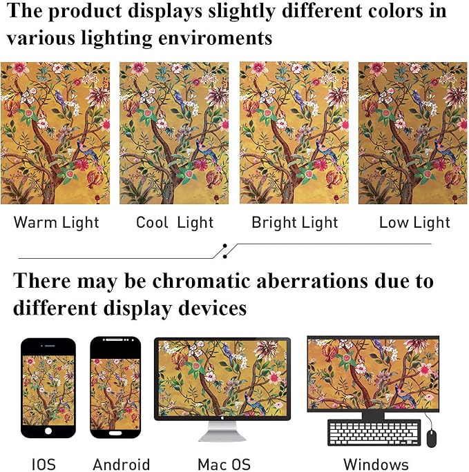 Bohemian Shower Curtain, Boho Floral Print Water Repellent Polyester Fabric - Image 6
