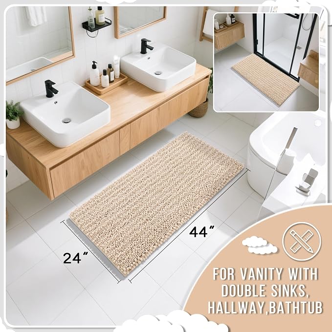 Yimobra Long Bathroom Rugs Non Slip Washable 44x24 Inch - Image 2