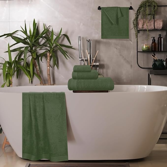 Ultra Soft 6 Pack Cotton Towel Set, Contains 2 Bath Towels 28x55 inch, 2 Hand - Image 5