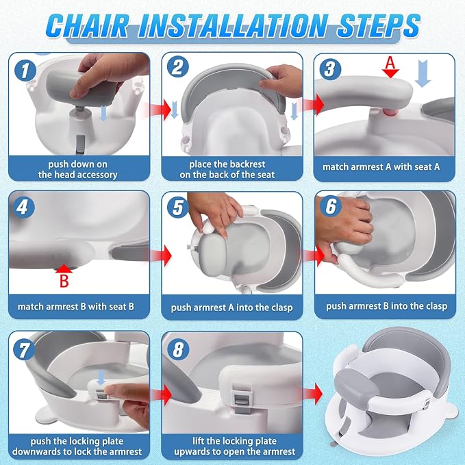 Mostop Baby Bath Seat for Babies 6 Months & Up - Image 3